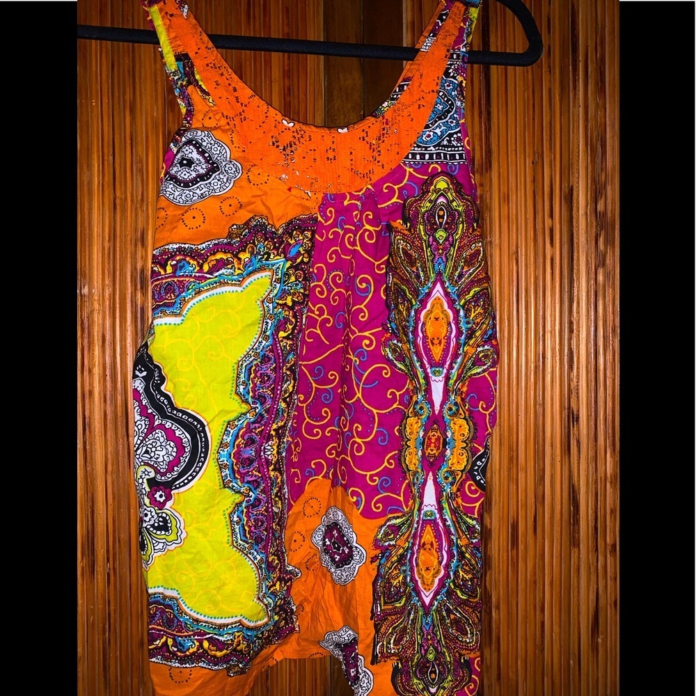 3/20🌟Uproar orange multicolored sleeveless tank top L